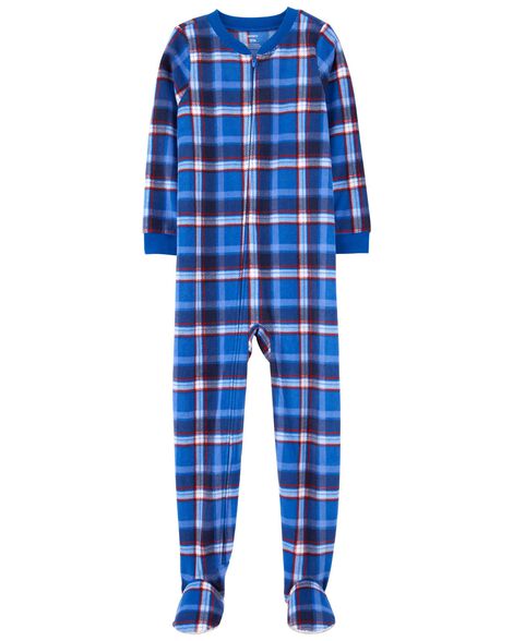 Pyjamas une pièce pour la famille - Motif écossais - Little Blue