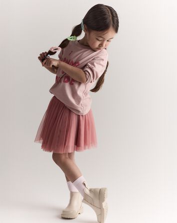Toddler Girl Avenue Twirl™ Mini Skirt with Tulle - Pink, 