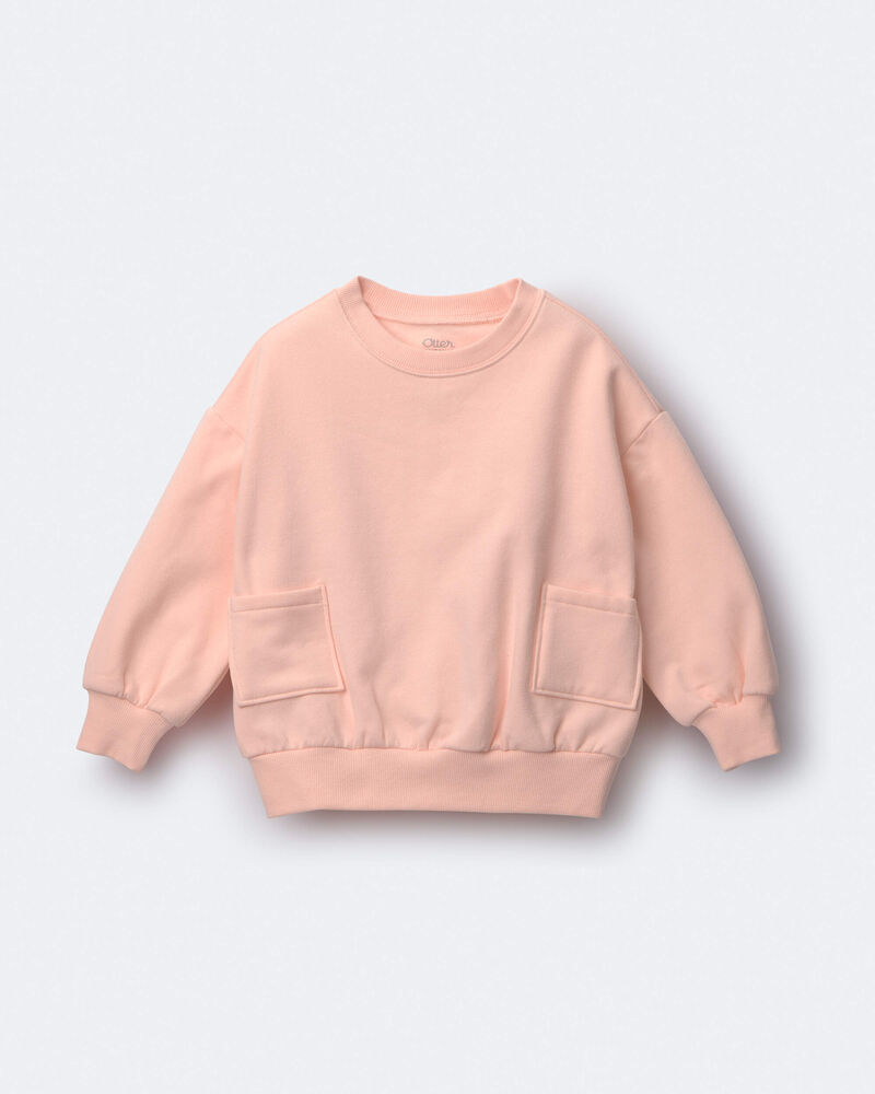 Toddler Otter Sweatshirt&trade; with Pockets - Light Pink, image 2 of 6 slides