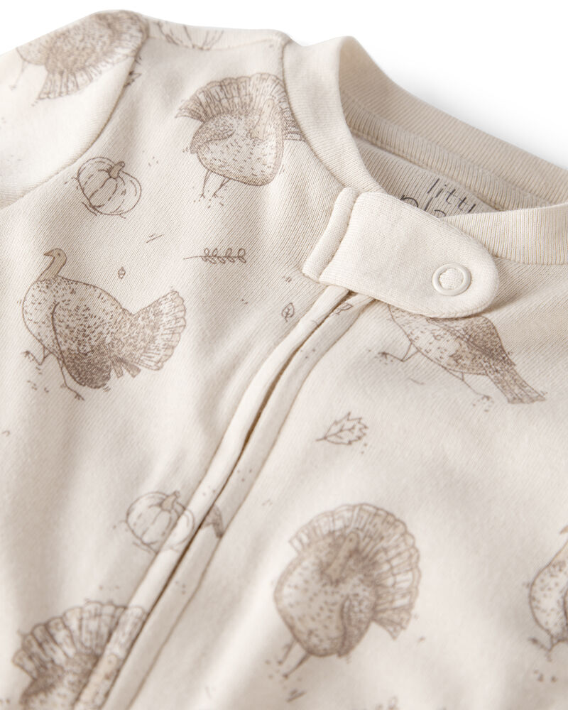 Bébé - Grenouillère en coton biologique à motifs de bosquet d’automne, image 2 sur 5 diapositives