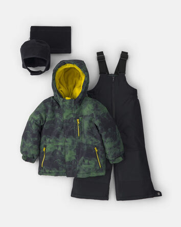 Toddler Boy  2 Piece Snowsuit With Chest Pocket- Green, 