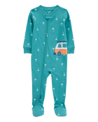 Baby Car Polka Dot Snug Fit Cotton 1-Piece Pyjamas, image 1 of 4 slides