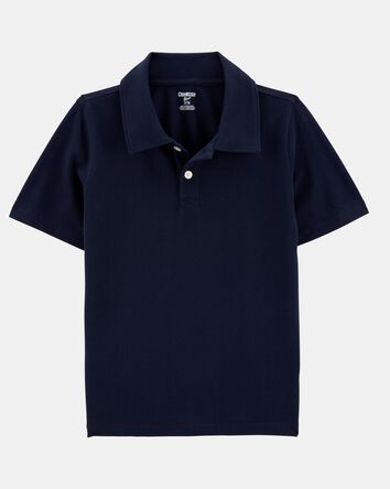 Gar&ccedil;ons - Polo d&rsquo;uniforme en piqu&eacute; - Bleu marine, 