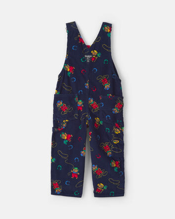Toddler Bear Corduroy Overalls - Navy Blue, 
