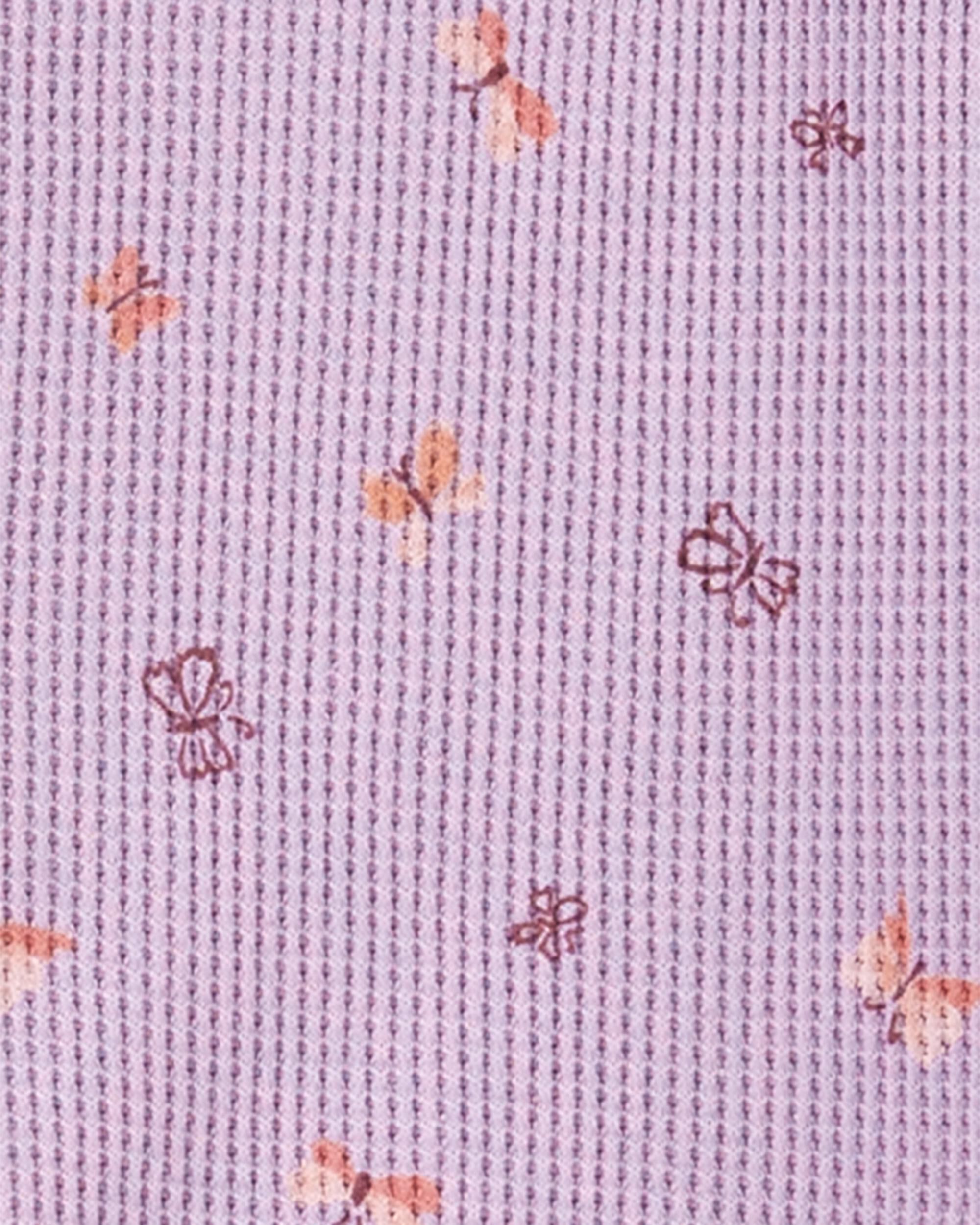 Purple Toddler 1 Piece Butterfly Thermal Footie Pyjamas Carter s Oshkosh Canada