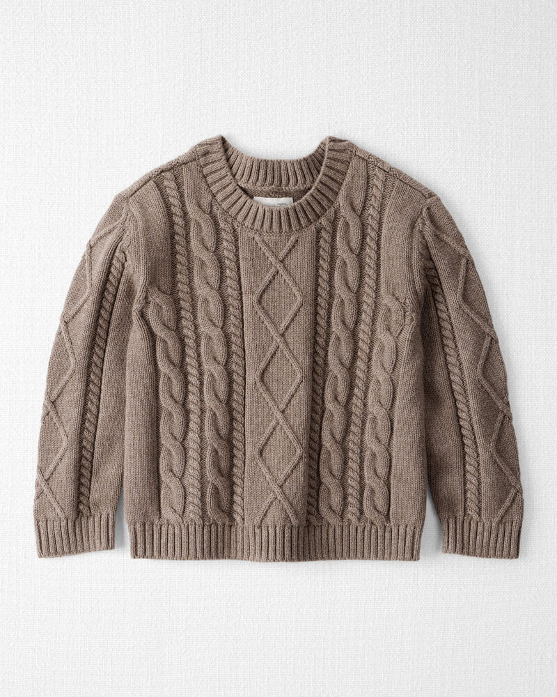 Toddler Organic Cotton Cable Knit Sweater, image 1 of 5 slides