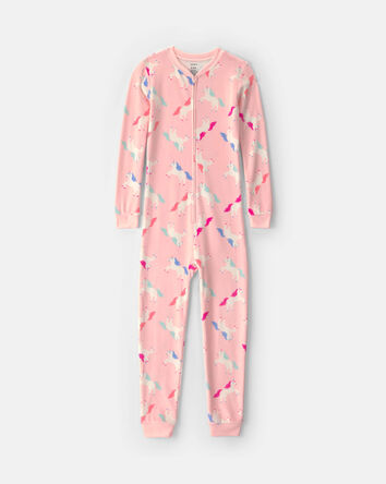 Girls 1-Piece Unicorn DreamPlush Snug Fit Pyjama - Pink, 