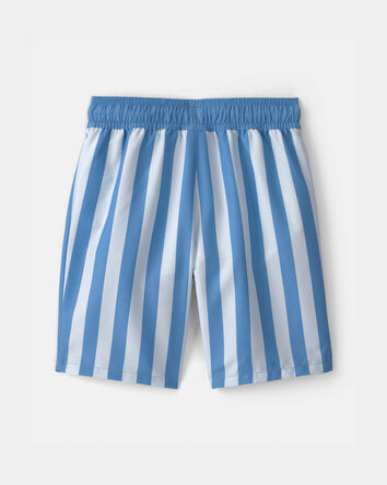 Boys Striped Swim Trunks - Blue, 