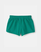 Girls French Terry Active Shorts - Green, image 3 of 6 slides