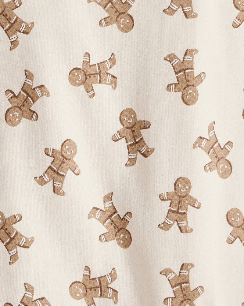 Kid Gingerbread Man Holiday Pullover Made with Organic Cotton, image 3 of 4 slides