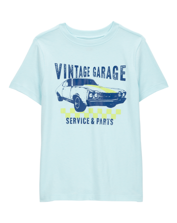 Kid Vintage Garage Graphic Tee - Blue, 