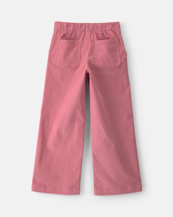 Filles - Pantalon en velours c&ocirc;tel&eacute; &agrave; jambe large - Rose, 