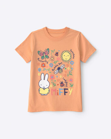 Filles - T-shirt &agrave; imprim&eacute; de fleurs et de papillons MiFFY &ndash; Orange, 