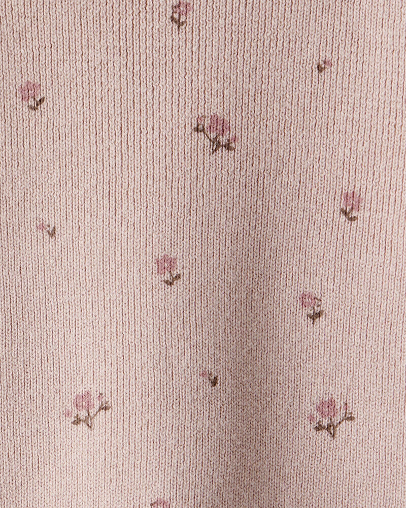 Baby Girl 2-Piece Organic Cotton Sweater Knit Top & Pant Set, image 3 of 4 slides