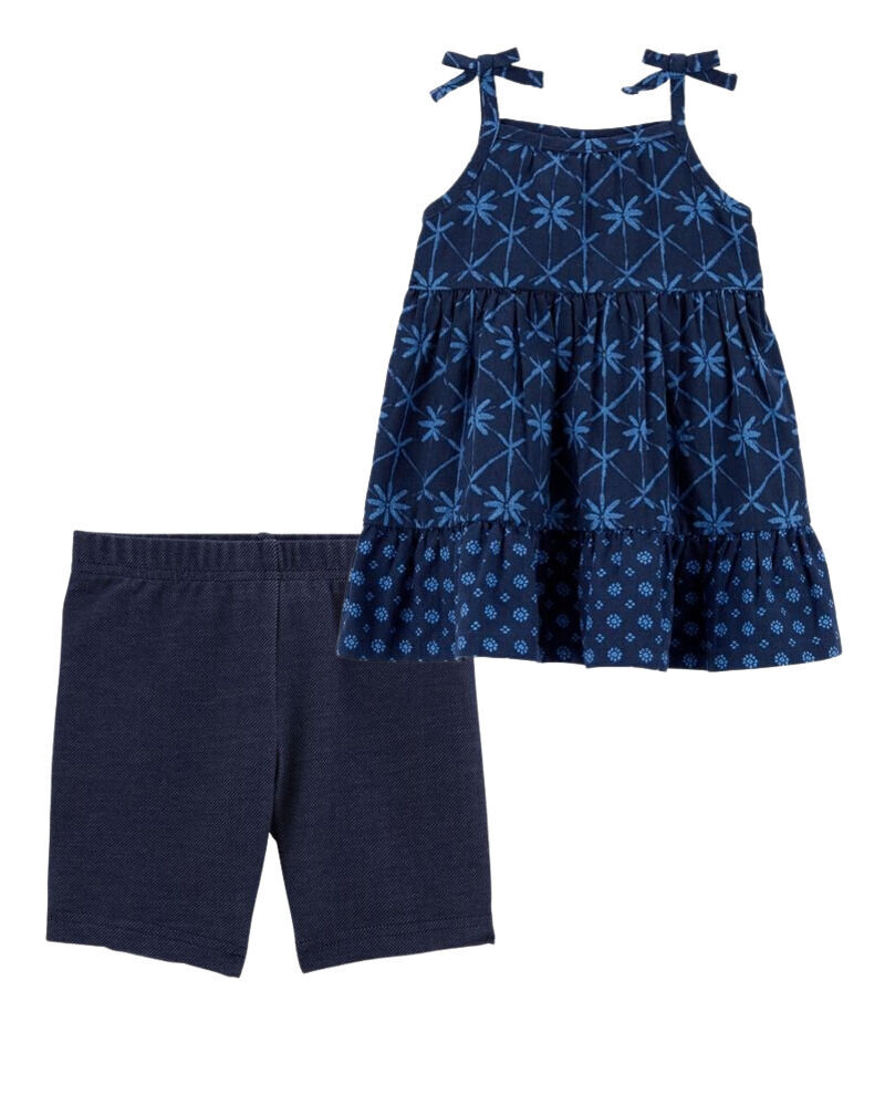 Multi Baby 2Piece Dress & Short Set