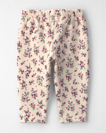 Baby Girl 2-Pack Recycled Fleece Bottoms Made with Organic Cotton, 