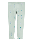 Baby Floral Ribbed Leggings, image 2 of 4 slides
