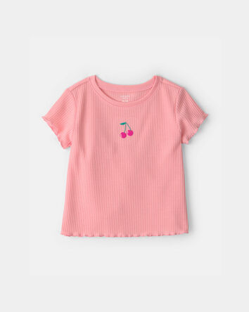 Tout-petit fille - Pyjama 2 pi&egrave;ces ample &agrave; manches courtes, fruits - Rose, 