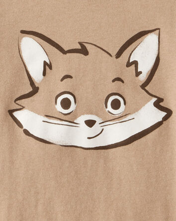 Tout-petit garçon - T-shirt graphique à manches longues Fox - Brun, 