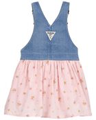 Baby Denim Floral-Print Jumper Dress , image 2 of 5 slides