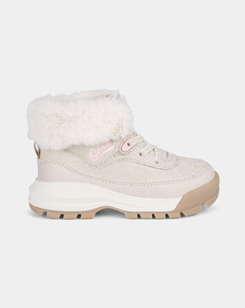 Toddler Girl Faux Fur High-Top Boots - Tan, 