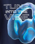 Boys Head Phones Long-Sleeve Graphic Tee - Blue, image 2 of 3 slides