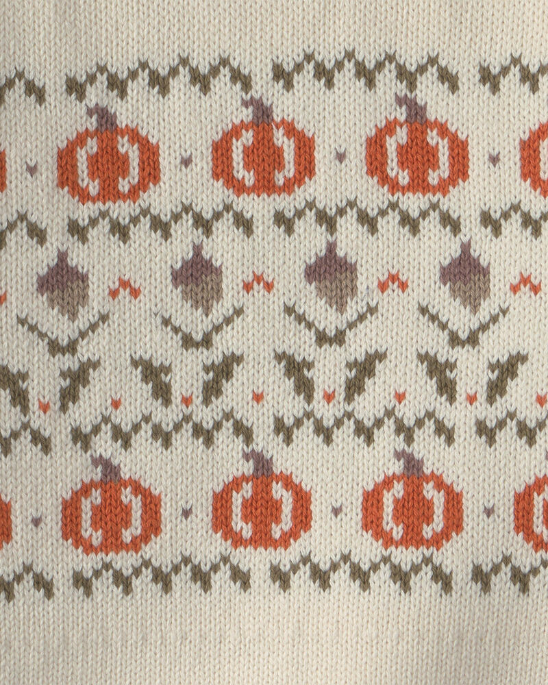 Tout-petit - Chandail tricot motif jacquard en coton biologique, image 3 sur 3 diapositives
