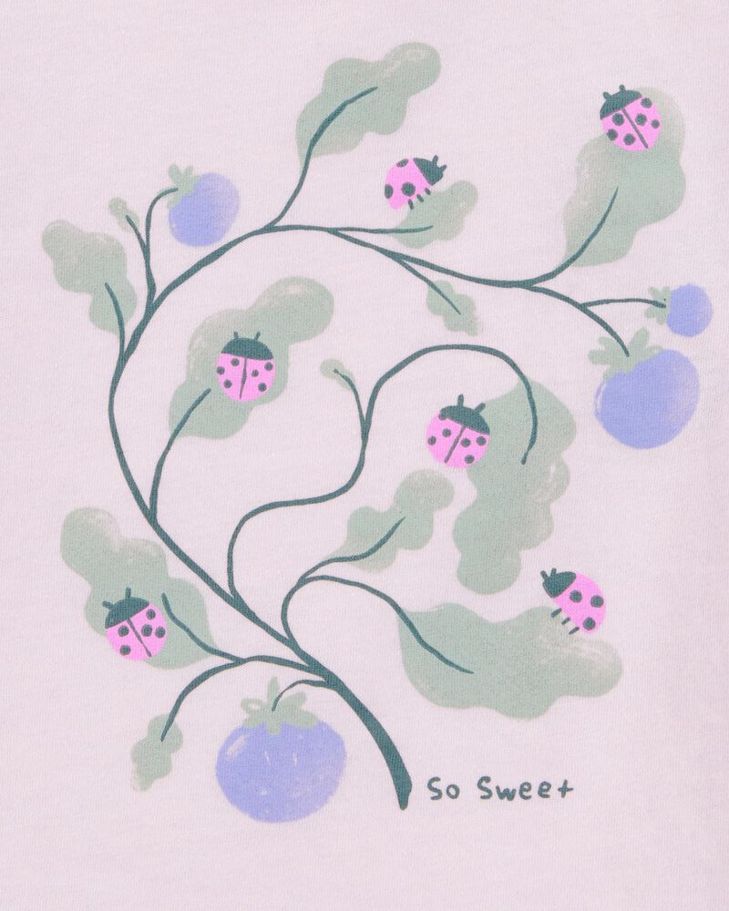 Toddler Ladybug Short-Sleeve Graphic Tee - Purple, image 2 of 3 slides