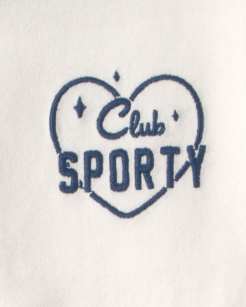 Girls 'Club Sporty' Active Top - White, image 3 of 4 slides