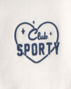 Girls 'Club Sporty' Active Top - White, image 3 of 4 slides