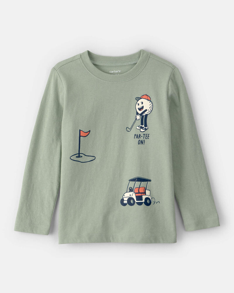 Toddler Boy Golf Long-Sleeve Graphic Tee - Green, image 1 of 3 slides