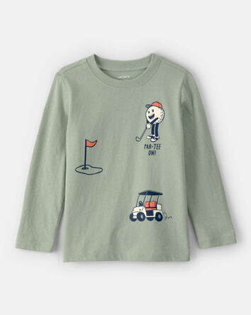 Toddler Boy Golf Long-Sleeve Graphic Tee - Green, 