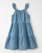 Girls Organic Cotton Chambray Dress, image 2 of 5 slides