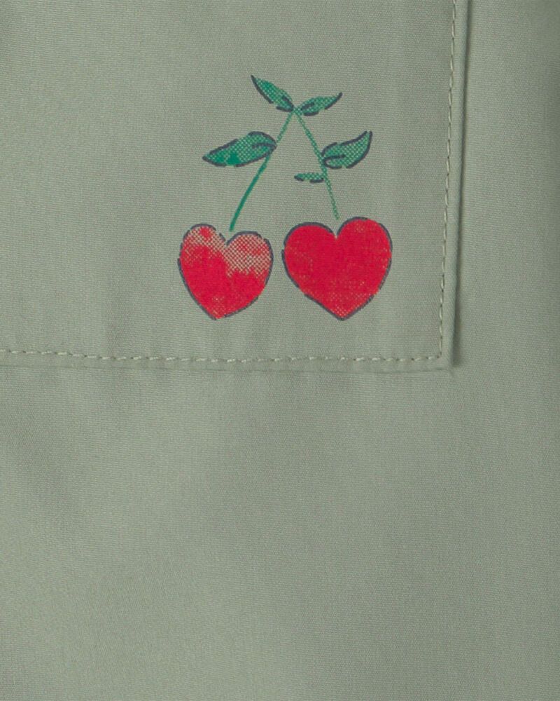 Filles - Blouson utilitaire mi-&eacute;paisseur pour fille - Vert, image 3 sur 3 diapositives