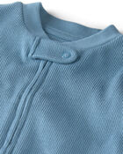 Baby Organic Cotton Rib Sleeper Pyjama, image 2 of 5 slides