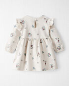 Bébé Robe en jersey bouclette de coton biologique avec imprimé Berry Blossom, image 2 sur 7 diapositives