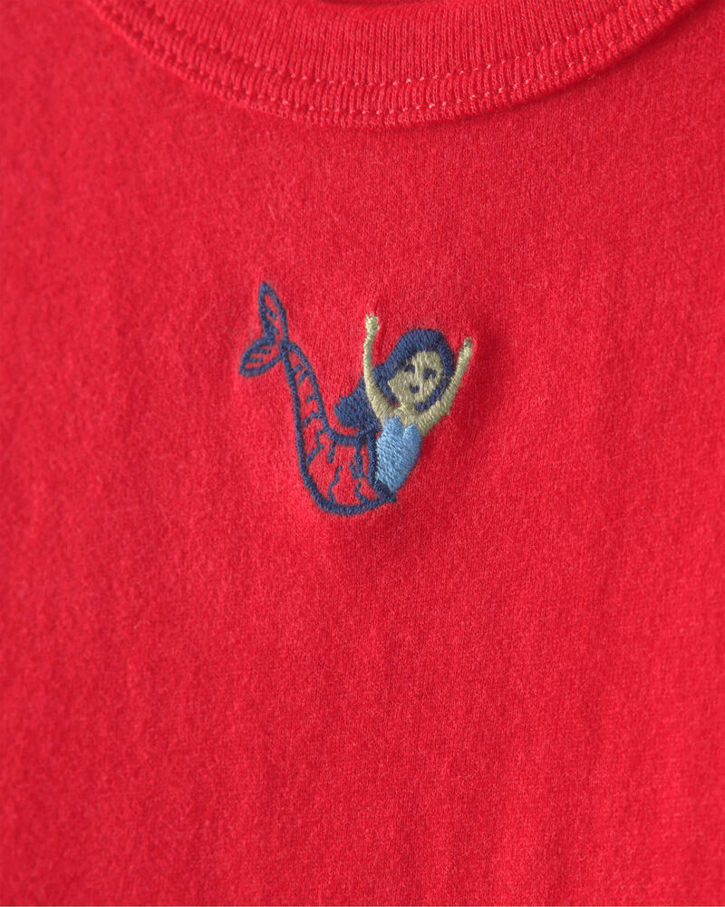 Baby Girl Mermaid Top - Red, image 2 of 4 slides
