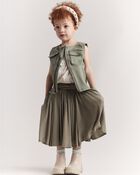 Toddler Girl Avenue Twirl™ Midi Skirt - Olive, image 3 of 8 slides
