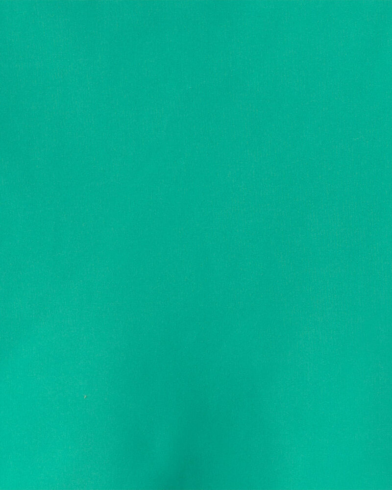 Filles - Maillot dermoprotecteur 3 pi&egrave;ces, fleurs - Vert, image 4 sur 4 diapositives