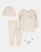 Baby 4-Piece Striped Duck Outfit Set, image 1 of 4 slides
