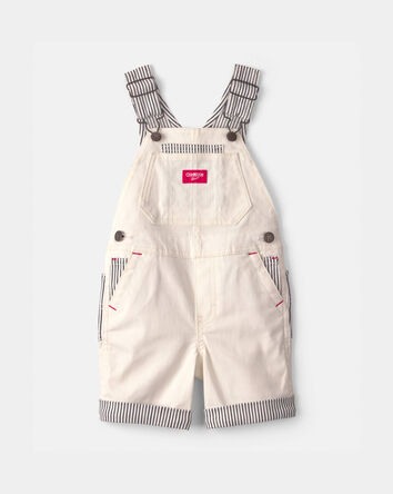 Toddler Striped Shortall - Ivory/Navy Blue, 