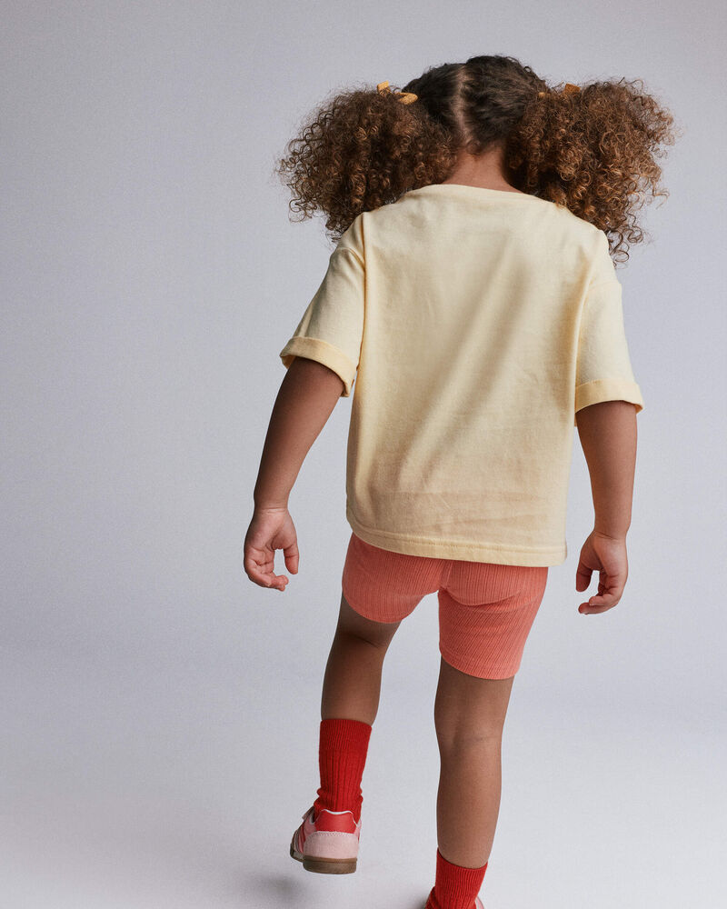Toddler Rolled Cuff Tee - Yellow, image 4 of 5 slides