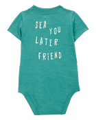 Baby 2-Piece "Sea You Later" Bodysuit & Pant Set - Green/Grey, image 2 of 7 slides