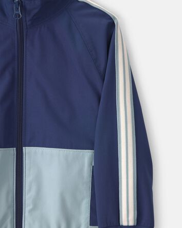 Blouson &agrave; fermeture &agrave; glissi&egrave;re et couleurs contrast&eacute;es pour tout-petit - Bleu marine, 