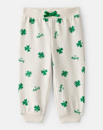B&eacute;b&eacute; fille - Ensemble pantalon et chandail en jersey bouclette pour la Saint-Patrick - Cr&egrave;me, 