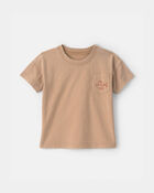 Tout-petit gar&ccedil;on - T-shirt &agrave; imprim&eacute; de poisson sur la poche - Brun, image 1 sur 2 diapositives