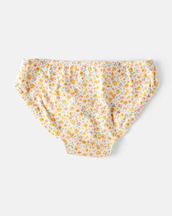 Filles - Emballage 7 culottes bikini, coeurs et fleurs - Bleu/Mauve, 