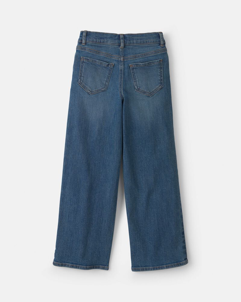 Filles - Jean jambe large en denim - D&eacute;lav&eacute; moyen, image 2 sur 4 diapositives