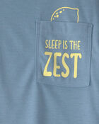 Toddler Boy Bird Loose Fit 2-Piece Pyjama Set - Blue, image 2 of 3 slides