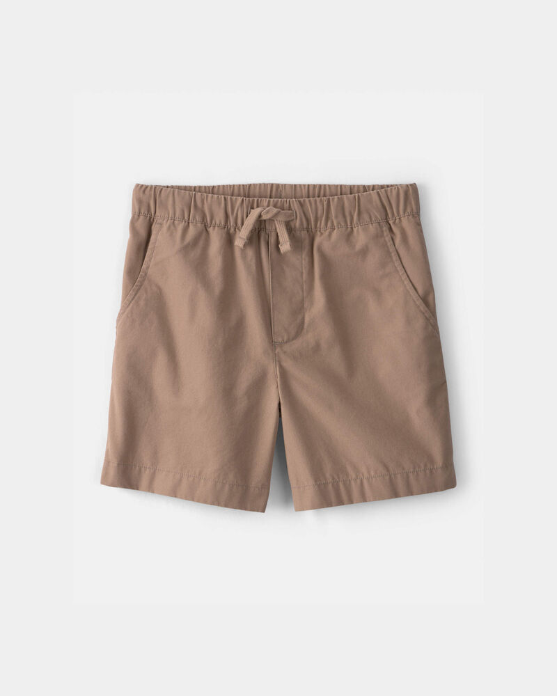 Gar&ccedil;ons - Toile Shorts - Kaki fonc&eacute;, image 1 sur 3 diapositives